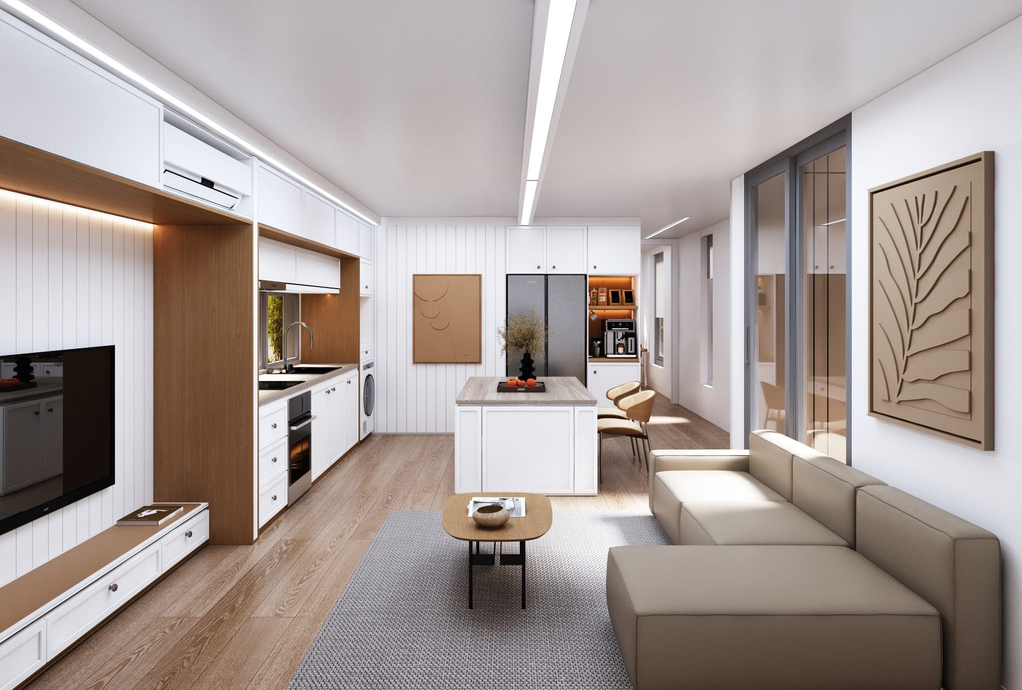 Bonsai One Bedroom — Light style, Living