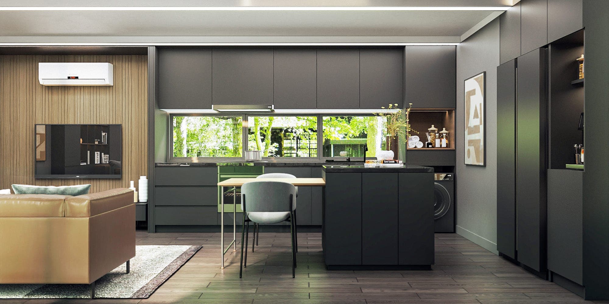 Bonsai One Bedroom — Night style, Kitchen
