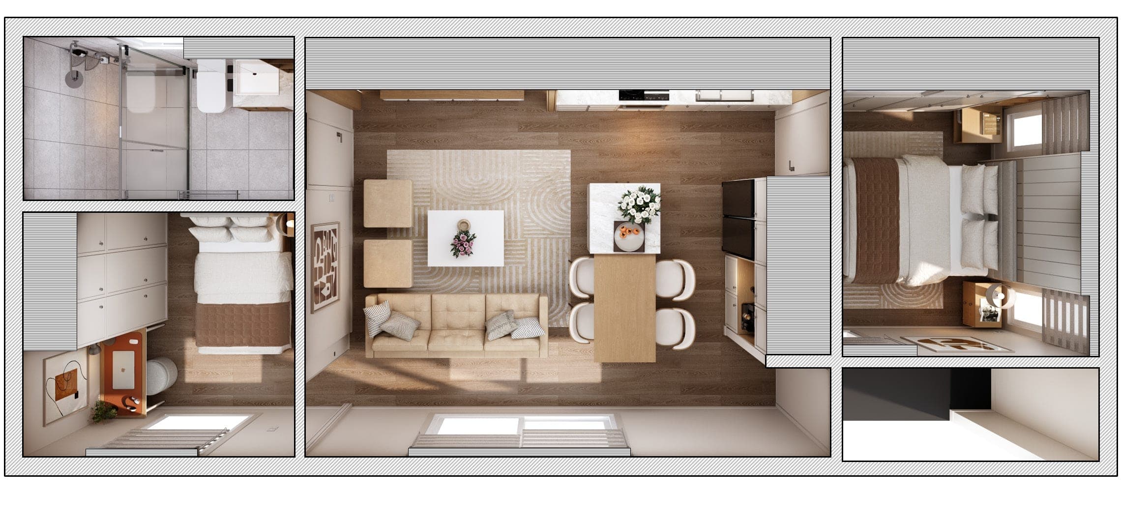 Bonsai 2BR light floorplan