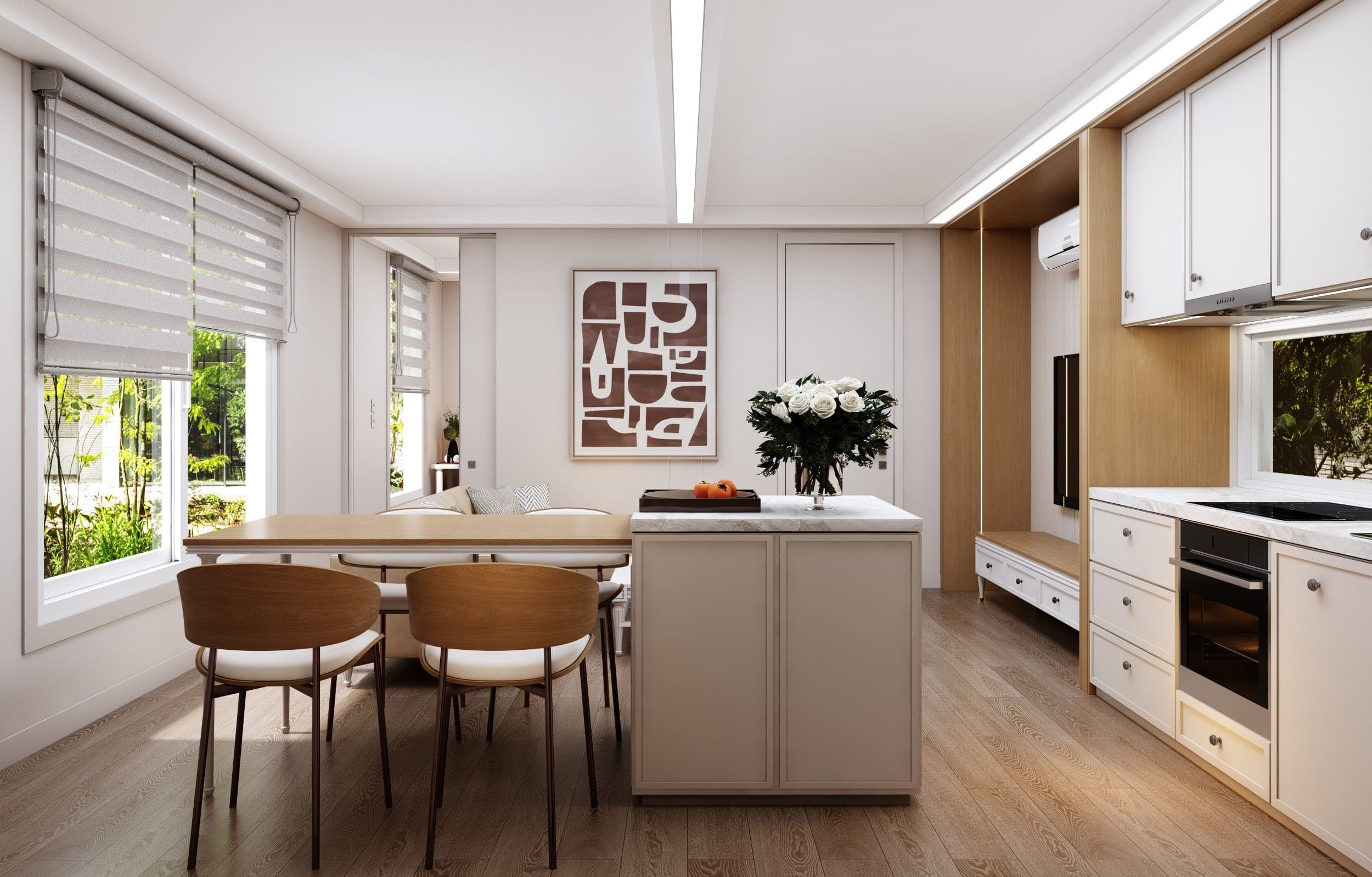 Bonsai 2BR light style Kitchen