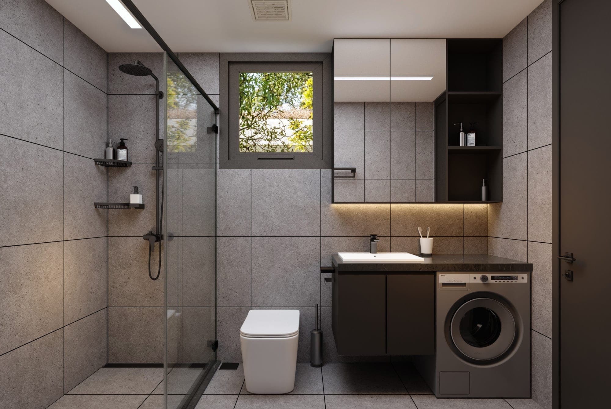 Bonsai 2BR night style Bathroom