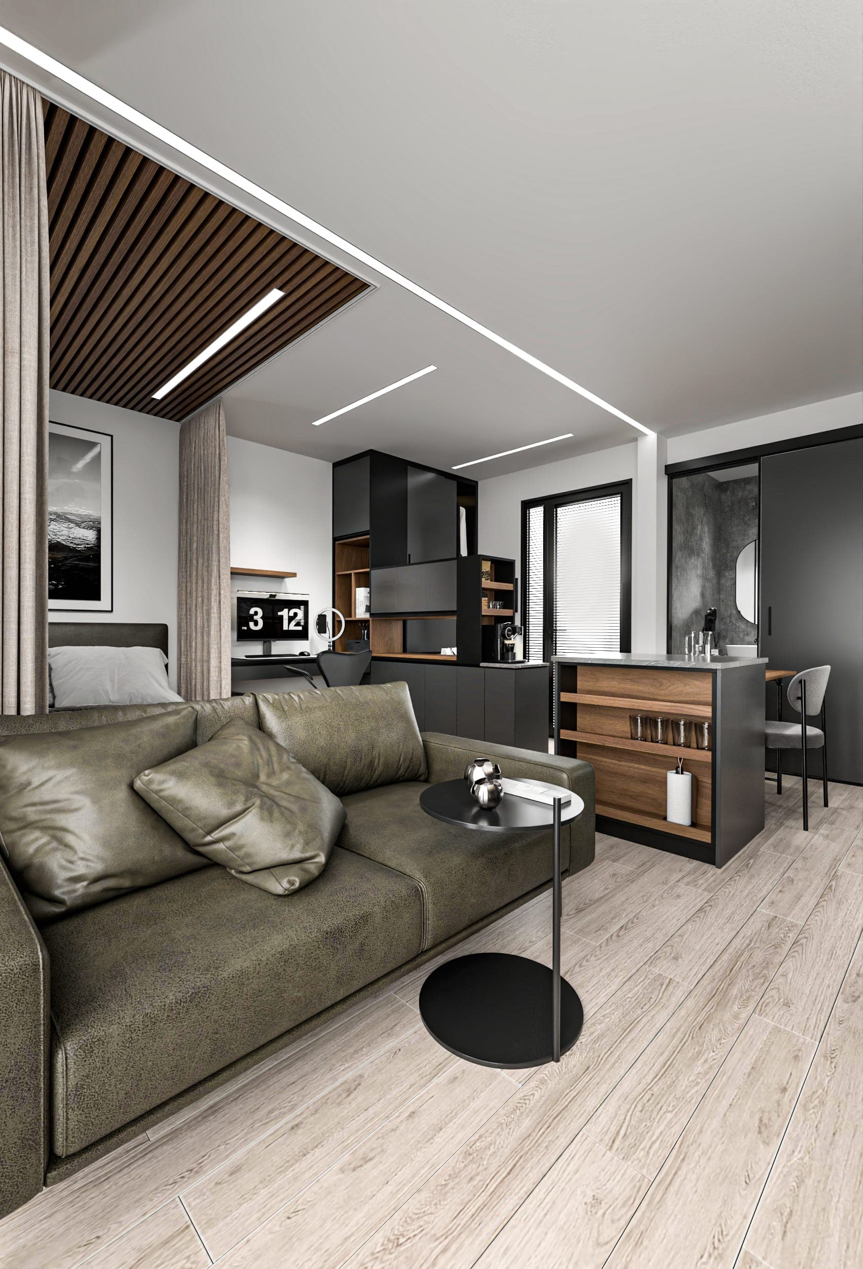Bonsai Studio — night style, Living