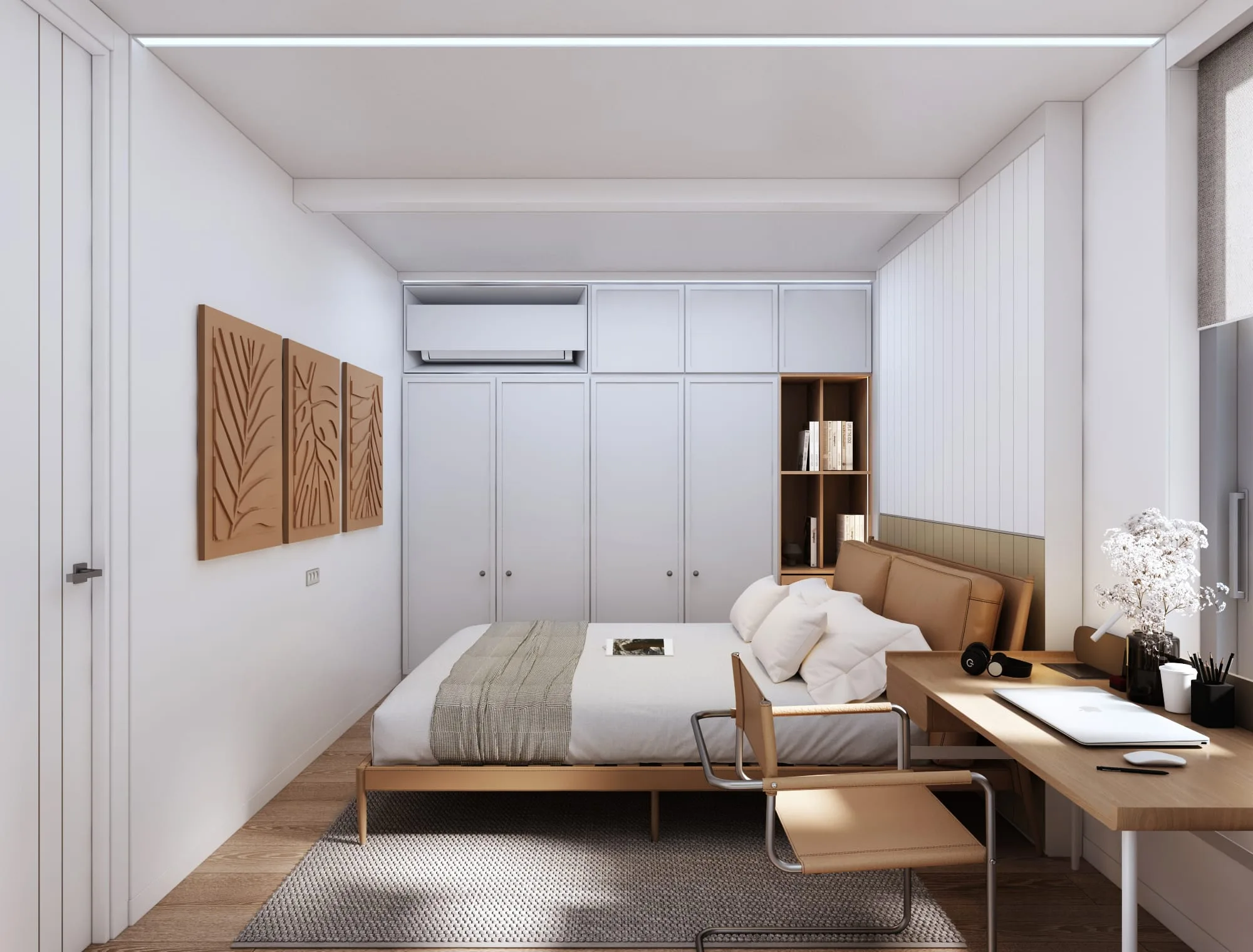 The One Bedroom bedroom in the Light interior