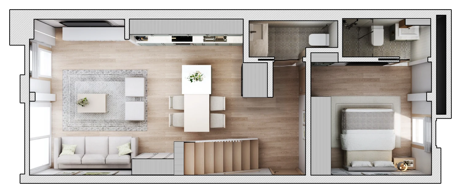 Townhouse ground floor plan
